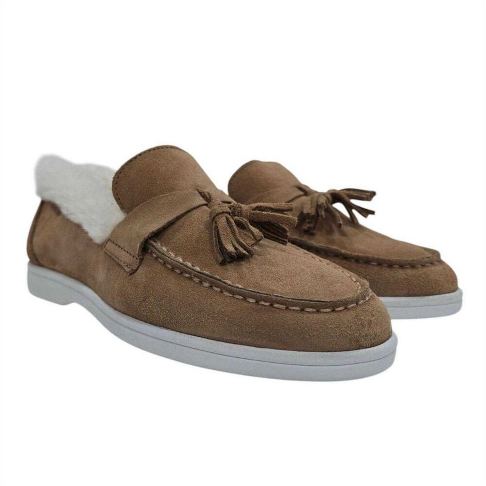 Firetrap Womens/Ladies Loro Suede Flat Boat Shoes / Cognac